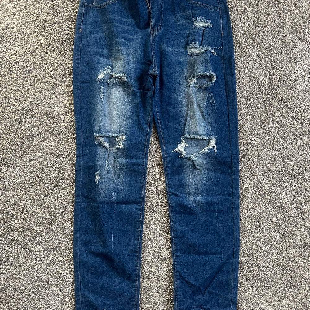 Distressed Blue Jeans for Men